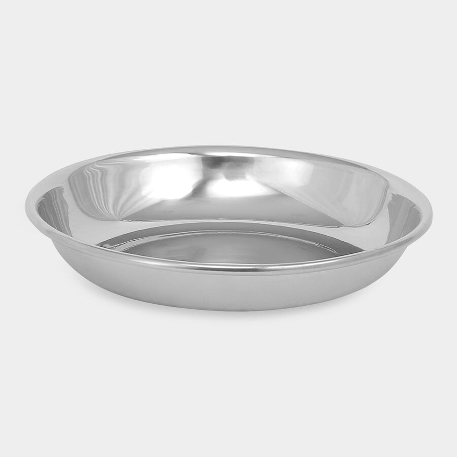 Stainless Steel Halwa Plate (Thali) - 10cm, , large image number null