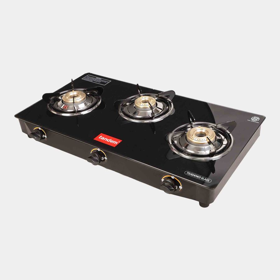 Lp Gas Stove 3-Burner Glass Top, , large image number null