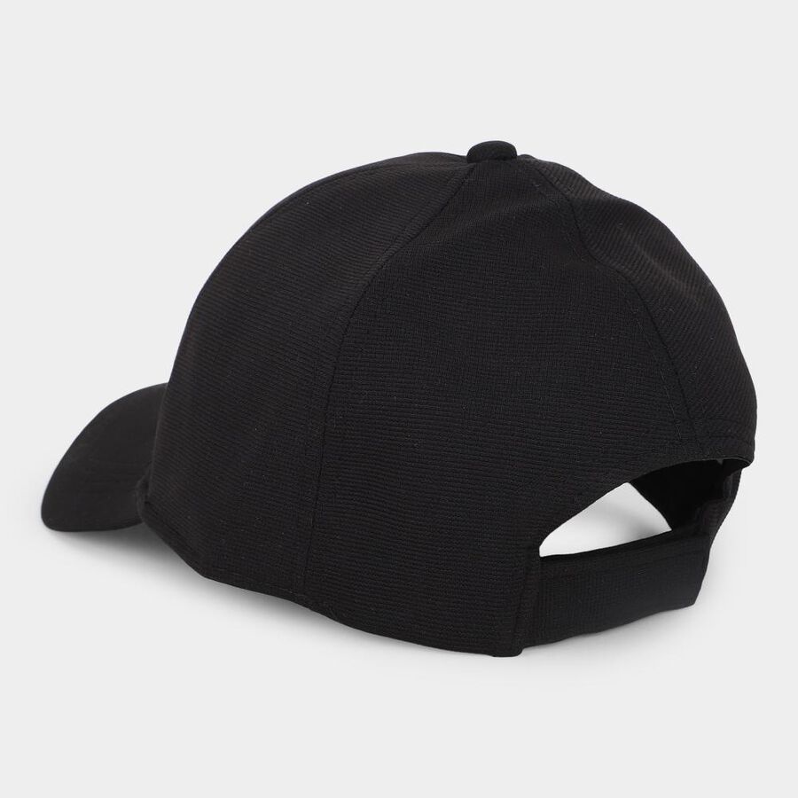 Men's Black Fabric Cap, , large