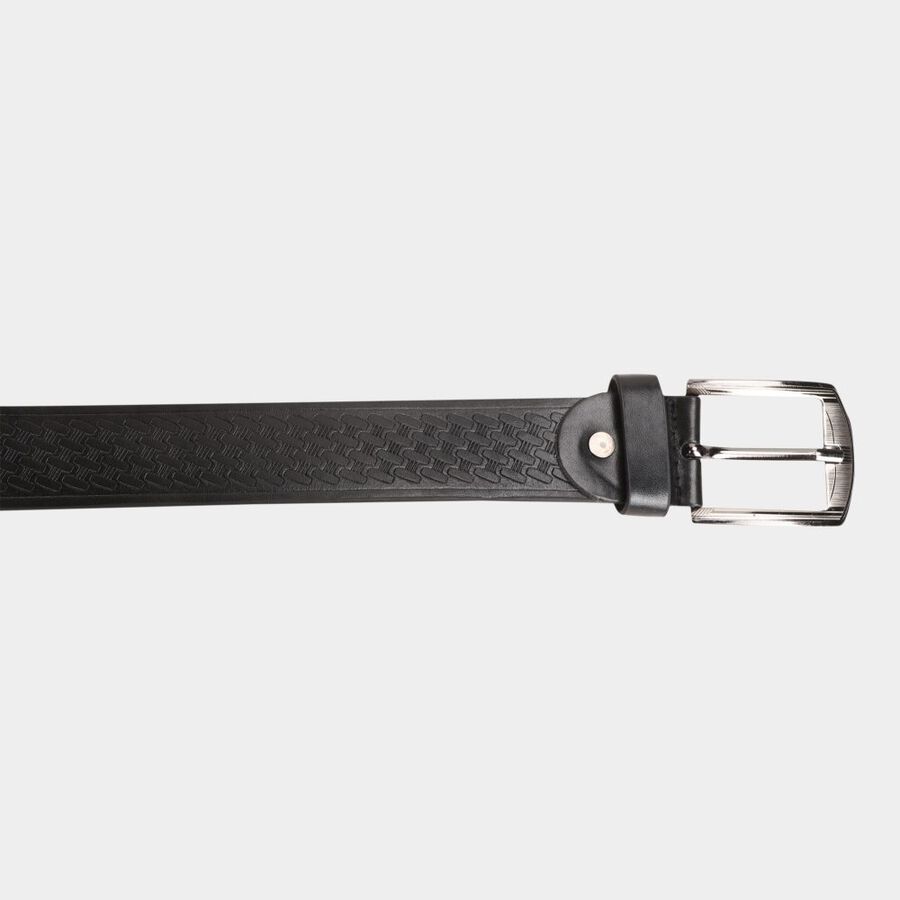 Men's Black Polyurethane Casual Belt, 38 in. Waist, , large image number null