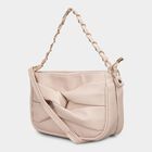 Women's Beige Polyurethane Handbag, , small image number null