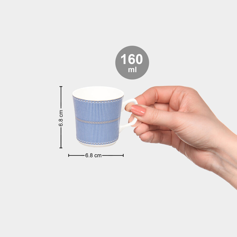 160 ml बोन चाइना कप, 6 का सेट, माइक्रोवेव सेफ, , large image number null
