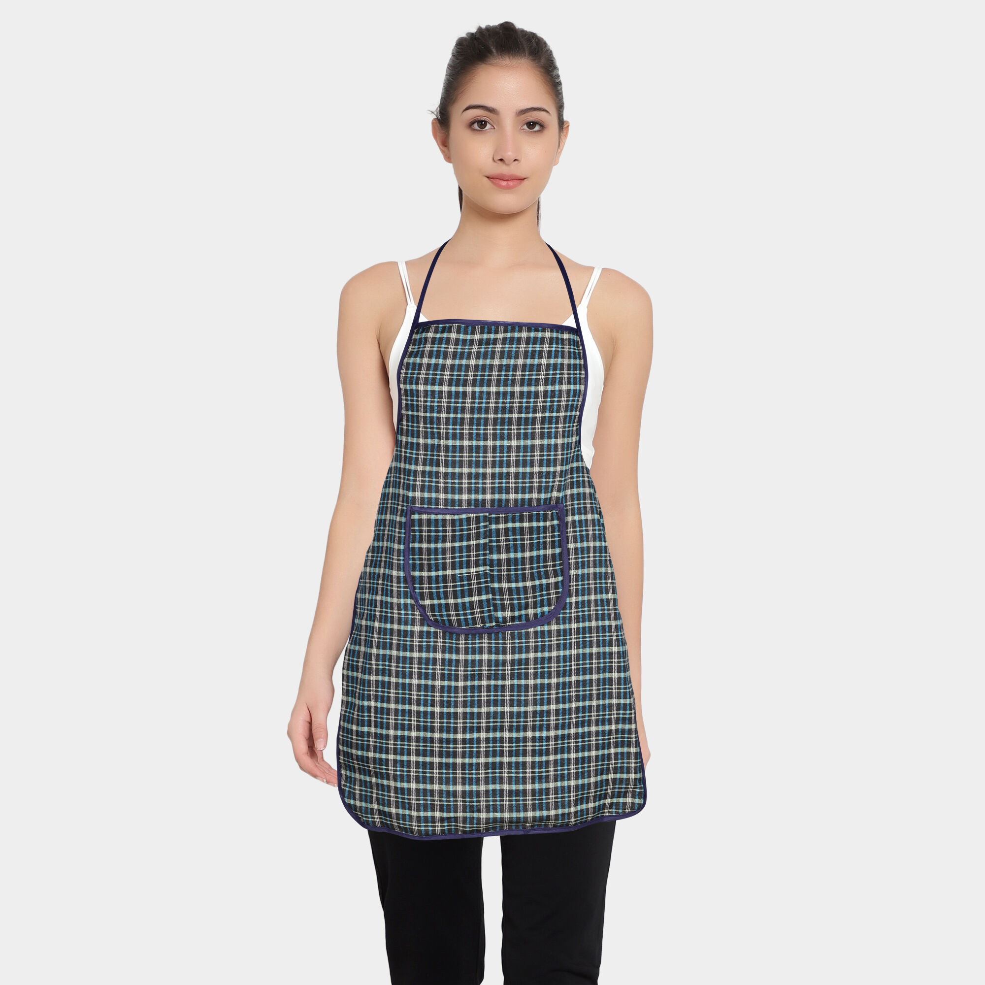 Home Beautiful                         Brown Cotton Blend Apron