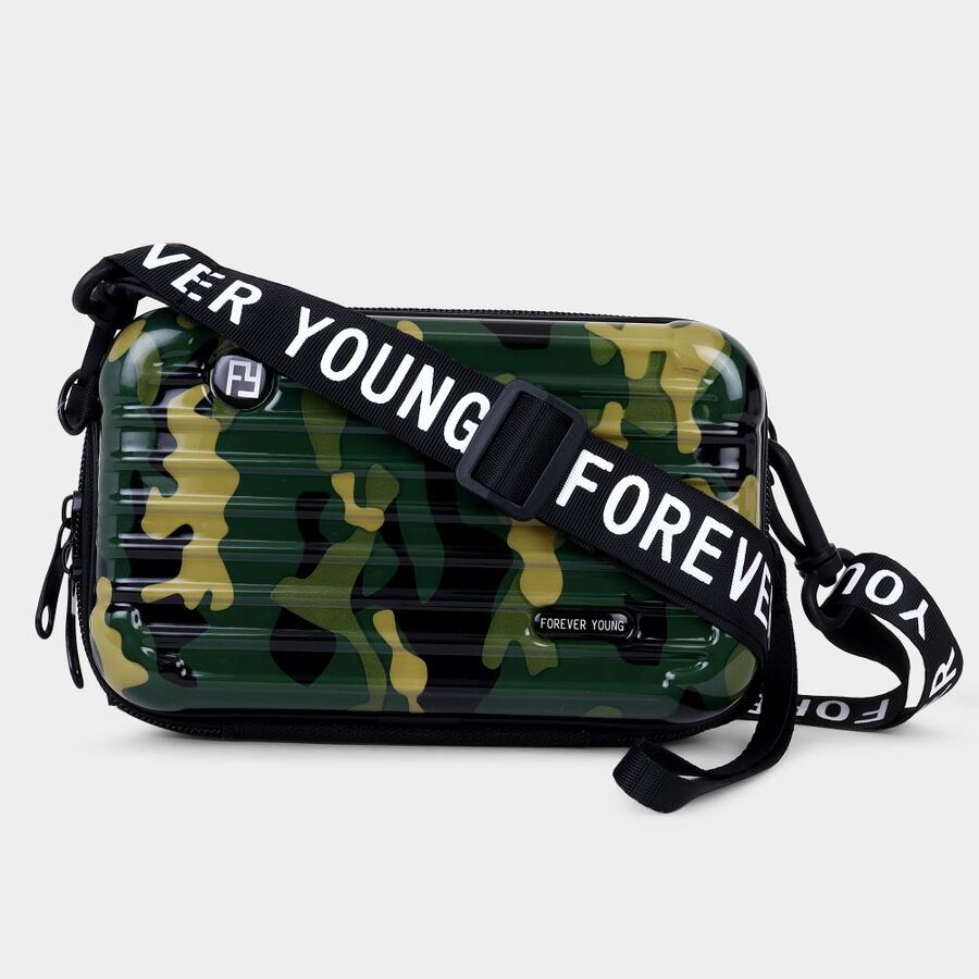 Women's Camo Polyurethane Sling Bag, , large image number null