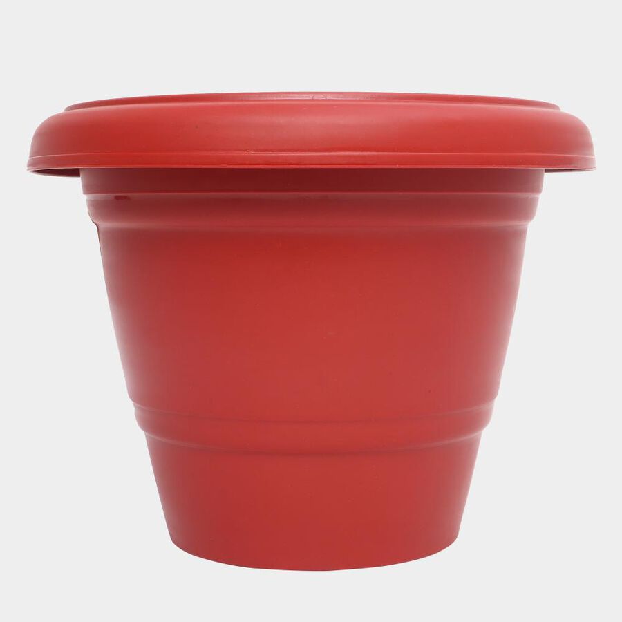 Red Plastic Planter, , large image number null