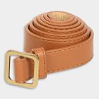 Women's Beige Polyurethane Belt, , small image number null