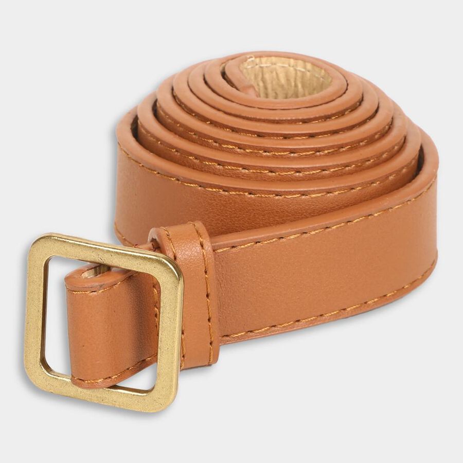 Women's Beige Polyurethane Belt, , large image number null