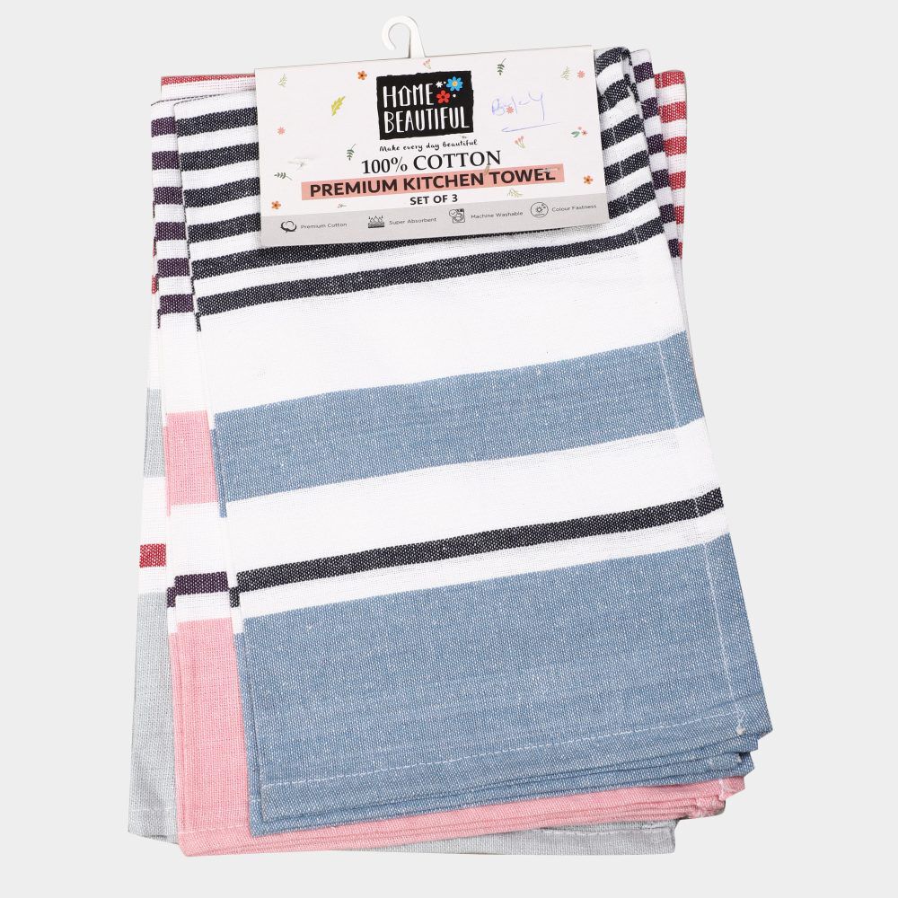Home Beautiful                         Cotton Kitchen Napkin Set of 3
