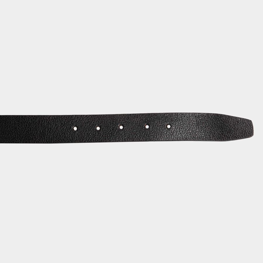 Men's Black Leather Casual Belt, , large image number null