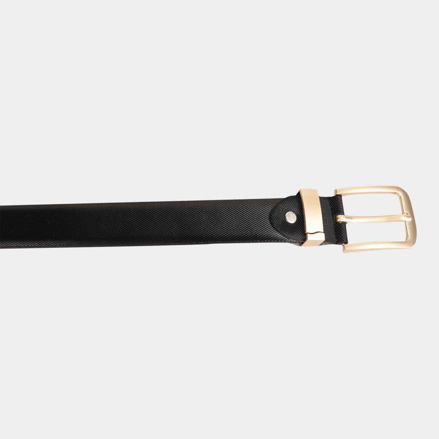 Men's Black Polyurethane Formal Belt, , large image number null