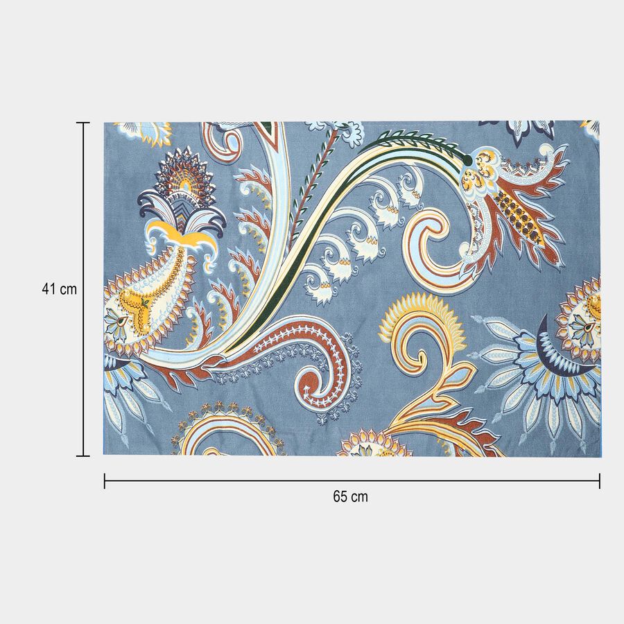 110 GSM Blue Microfiber Double Bedsheet, , large image number null