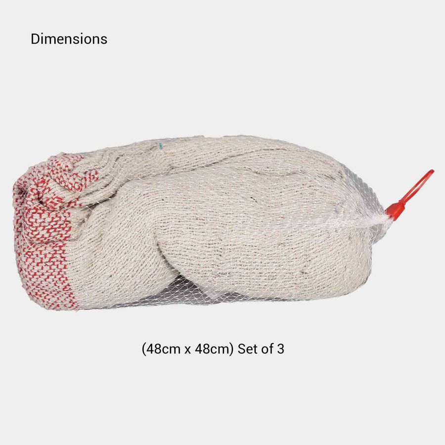 3 Cotton Floor Dusters - Color/Design May Vary, , large image number null