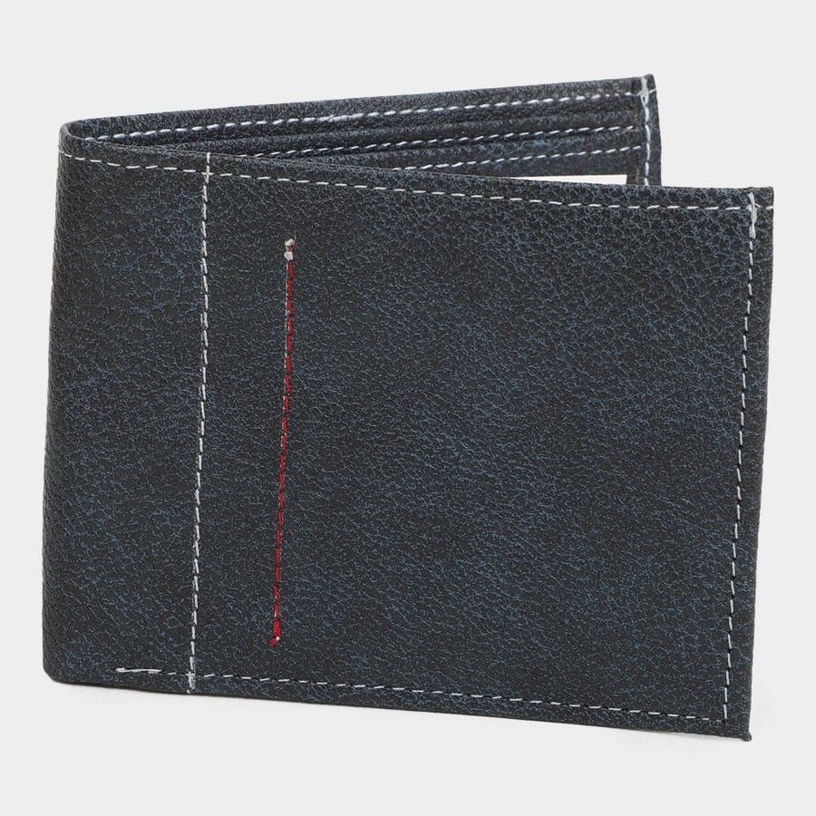 Men's Blue Polyurethane Wallet, , large image number null
