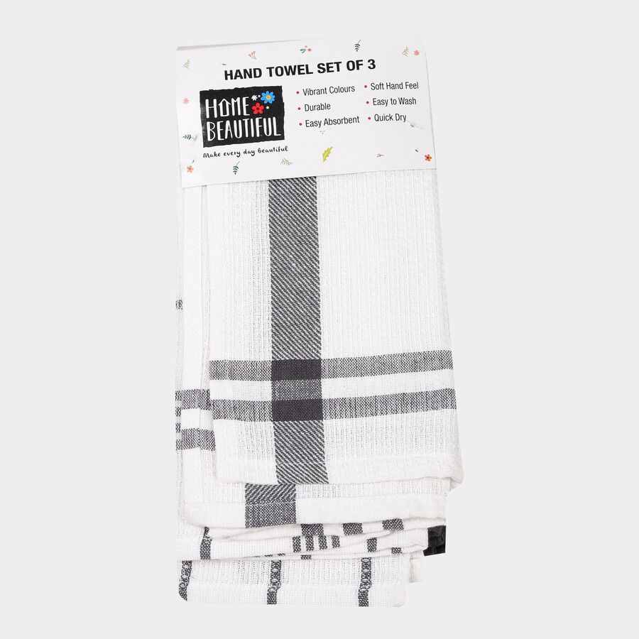 Cotton Hand Towel, Set of 3, 200 GSM, 36 X 60 cm, , large image number null