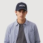 Men's Dark Blue Fabric Cap, , small