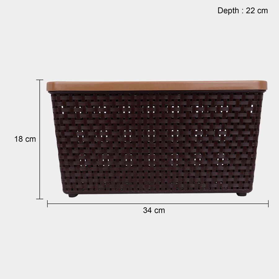 Brown Plastic Basket, , large image number null