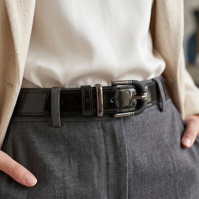 Women's Brown PU Belt