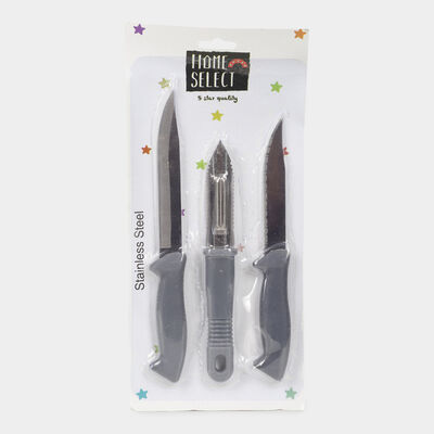 Steel Knife & Peeler Set of 3