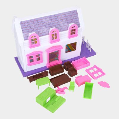Light Pink Plastic Doll House 