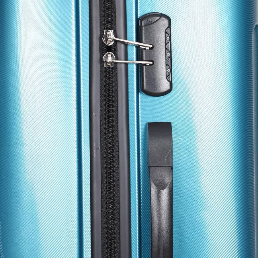 8-Wheel Light Blue Polypropylene Hard Case Trolley, Large, , large image number null