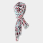 Women's Blue Viscose Scarf, , small image number null