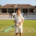kid's Dark Green Polymide Cricket Bat, , small