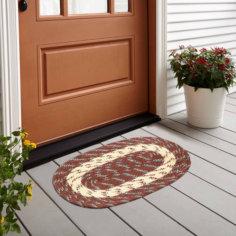 Brown Polyester Door Mat, , large image number null