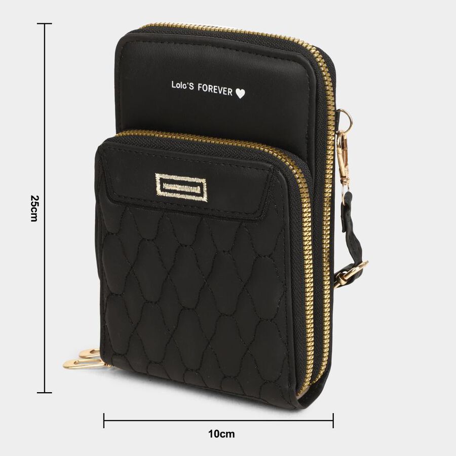 Women's Colour Block Polyurethane Sling Bag, , large image number null