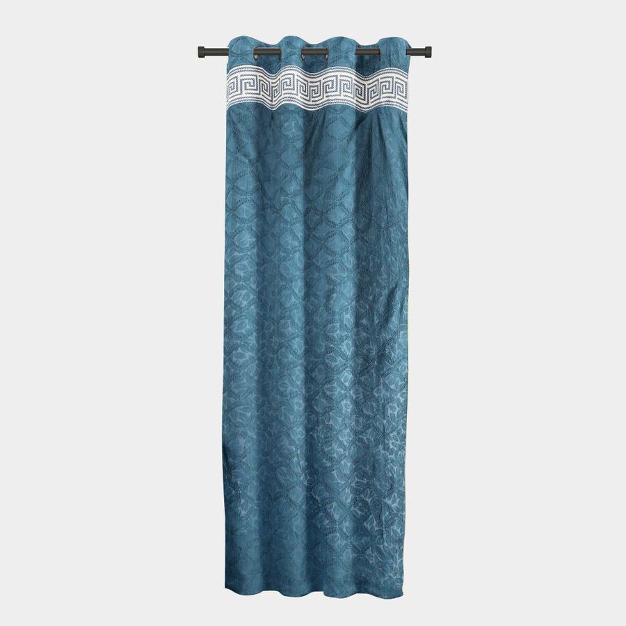 7 ft. Blue Polyester Curtain, , large image number null