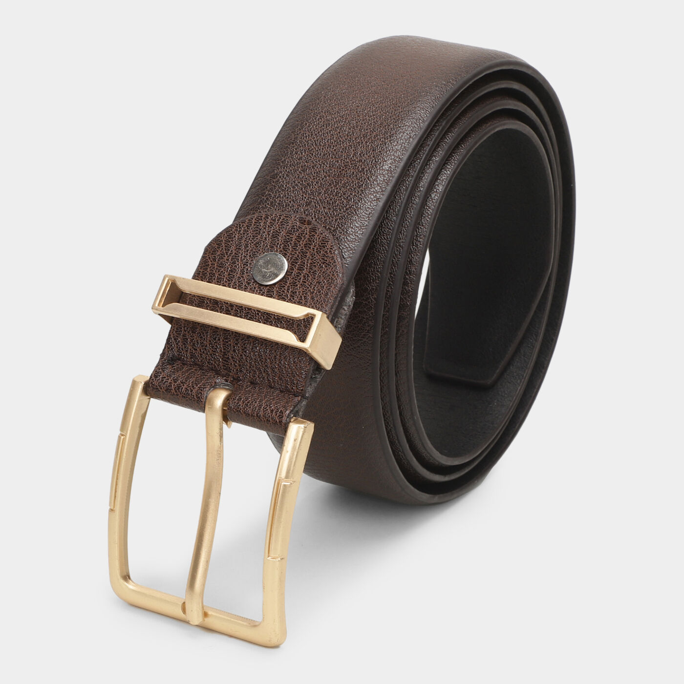 Black Tie                         Men's Black Polyurethane Belt