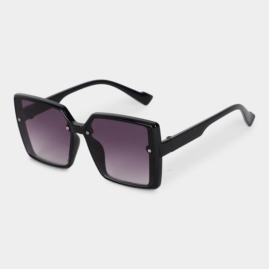 Women's Brown Plastic Sunglass , , large