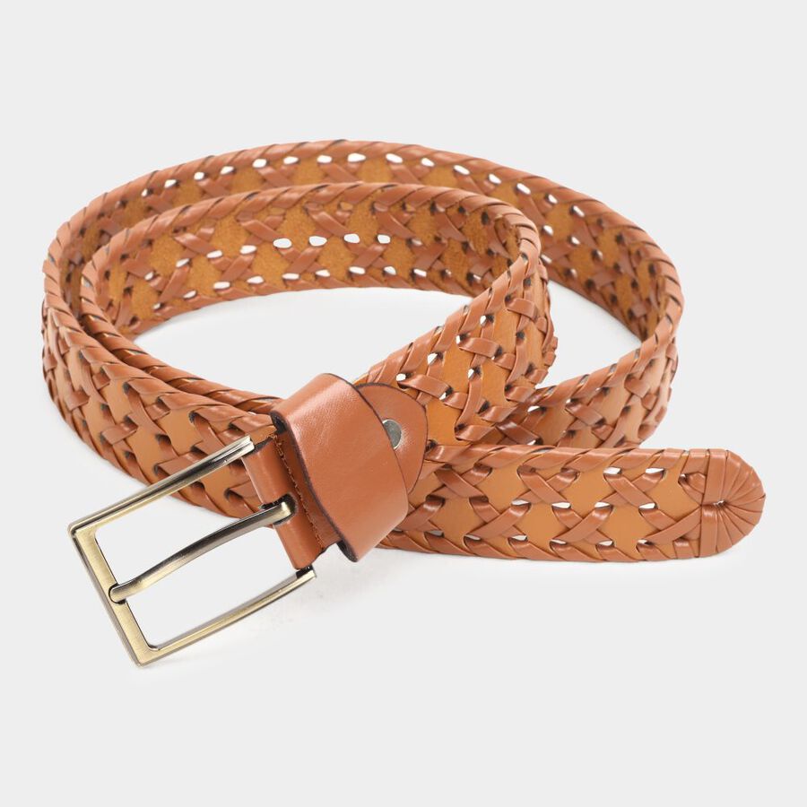 Men's Tan Polyurethane Casual Belt, , large image number null
