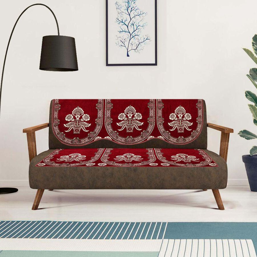 Home Beautiful Jacquard Sofa Cover Set Of 10 | Vishal Mega Mart India