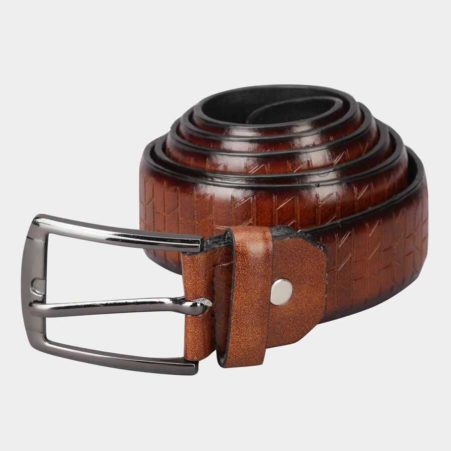 Men's Tan Polyurethane Casual Belt, , large image number null