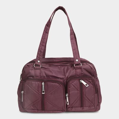 Women's Purple Fabric Hand Bag