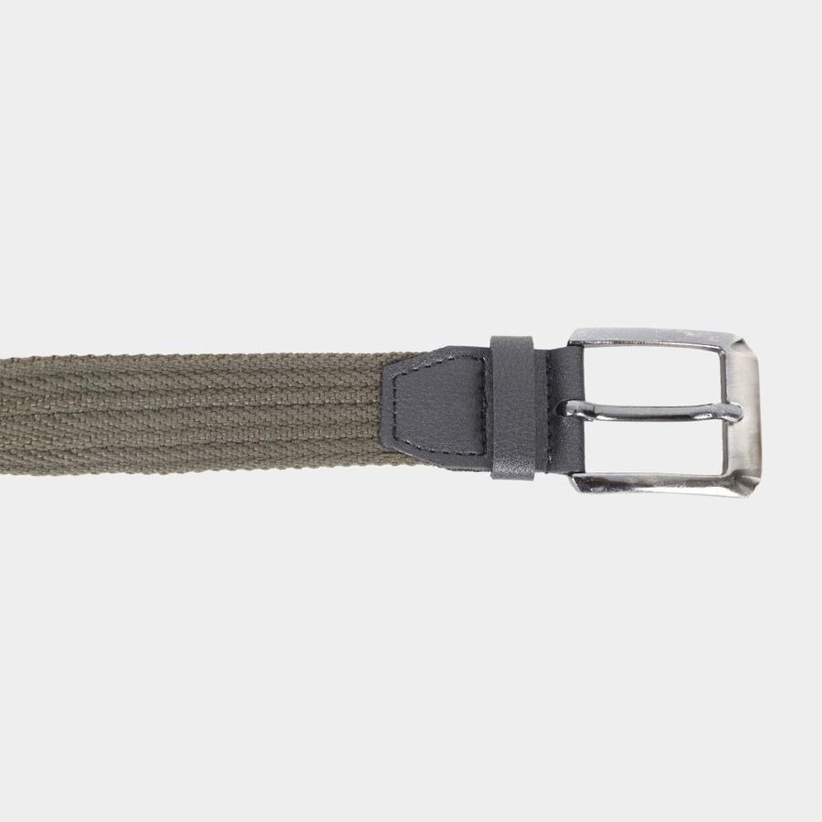 Men's Dark Green Canvas Casual Belt, , large image number null