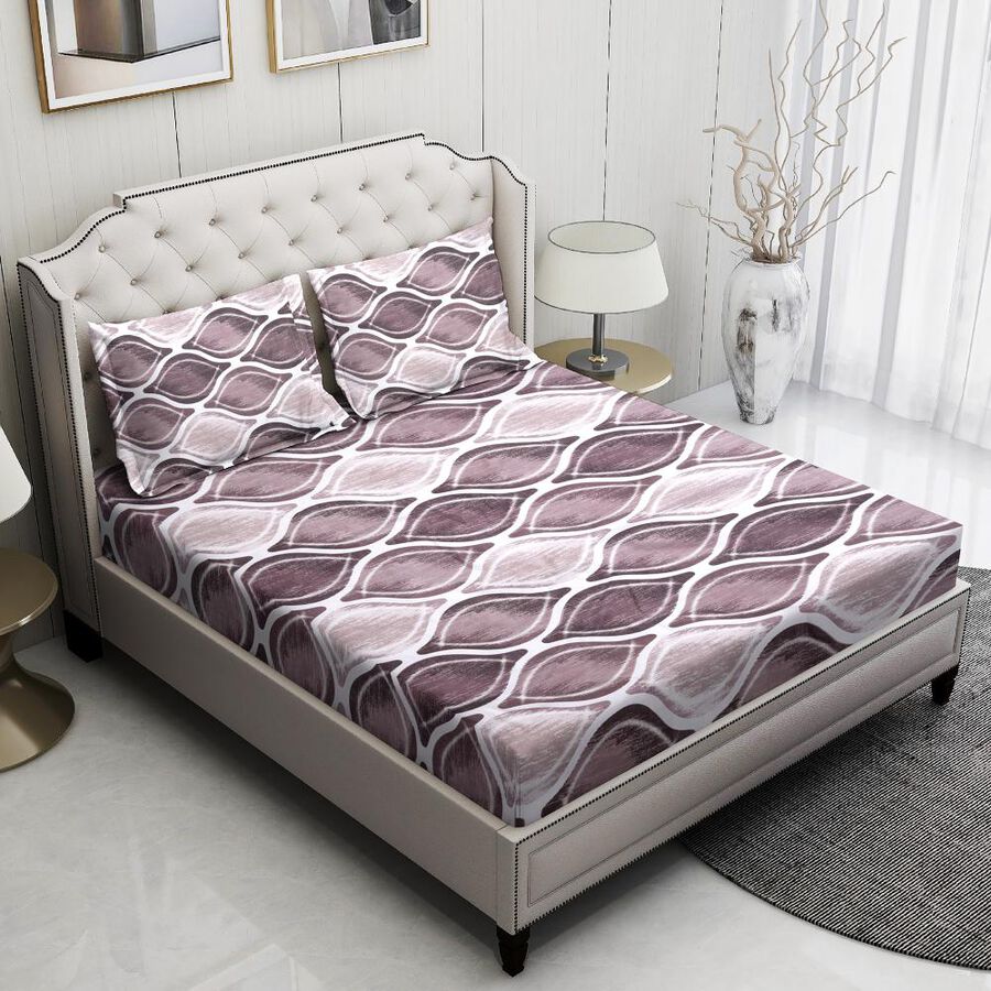 120 GSM White Microfiber Double Bedsheet , , large