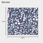 120 GSM Blue Microfiber Double Bedsheet, , small image number null