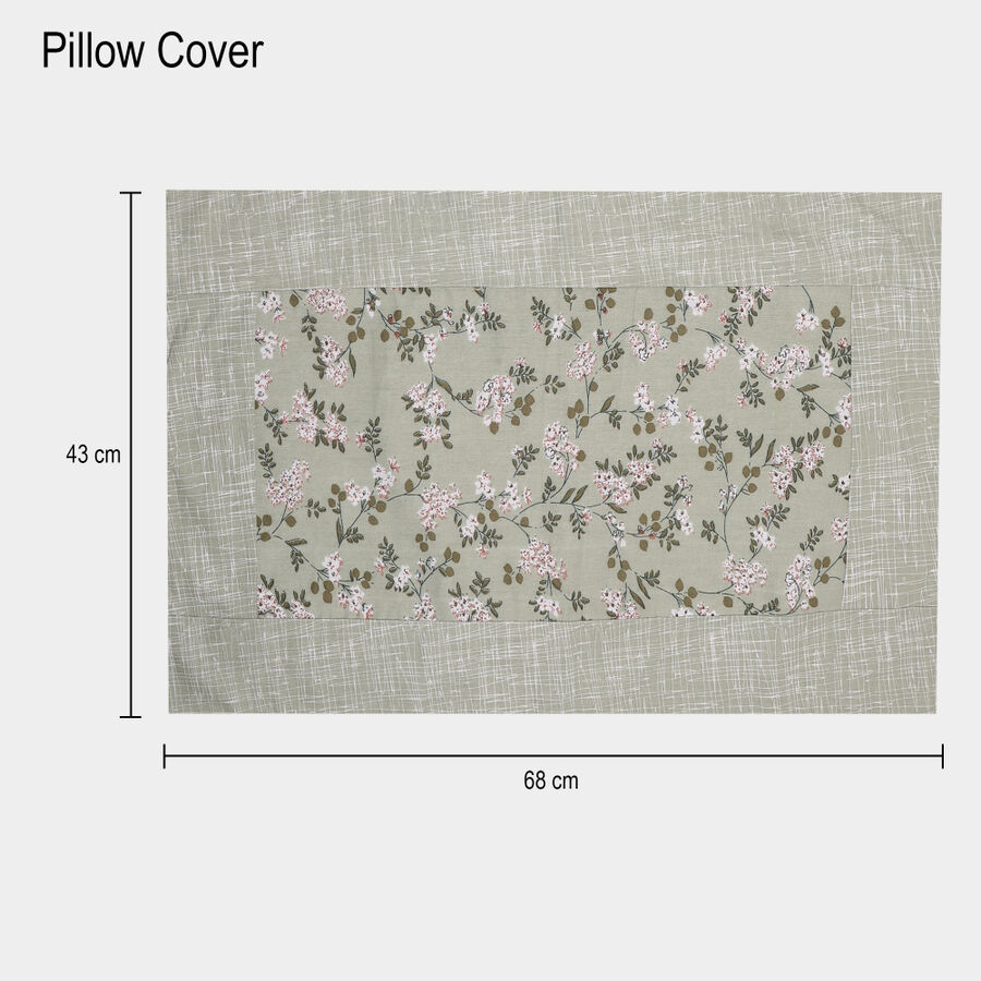 Grey Printed Cotton Bedsheet, , large image number null