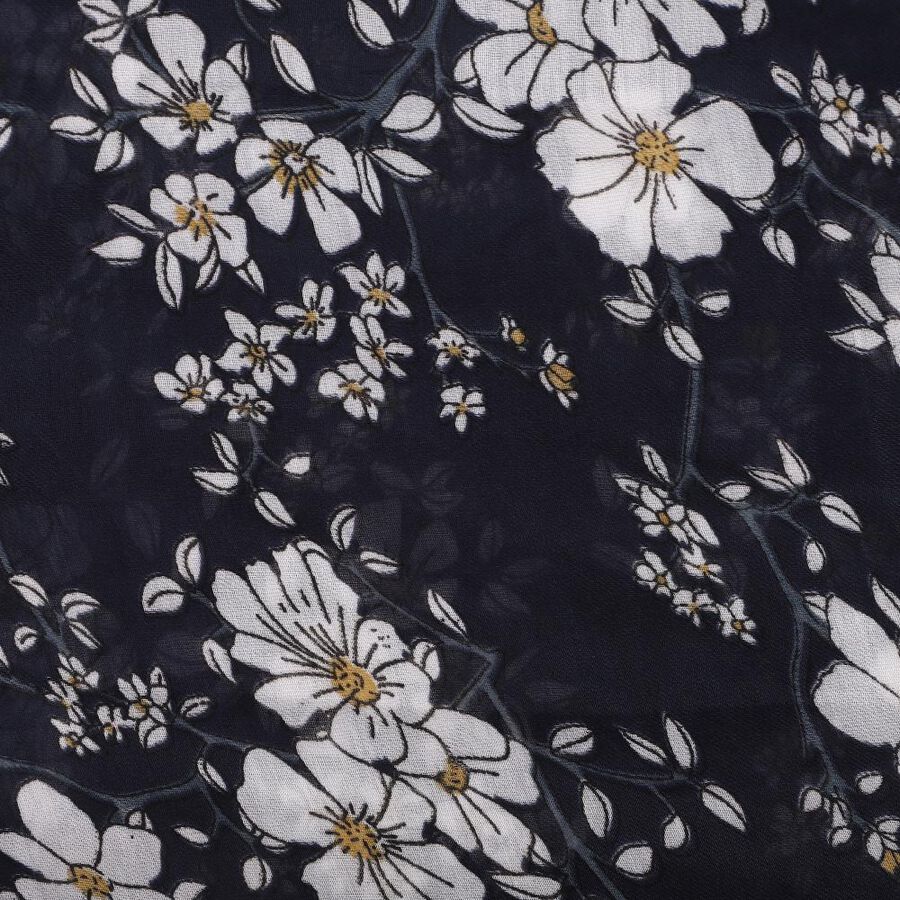 Women's Navy Blue Fabric Scarf , , large image number null