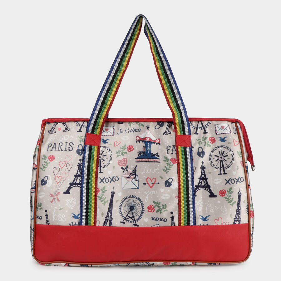 Red Fabric Duffle Bag, , large image number null