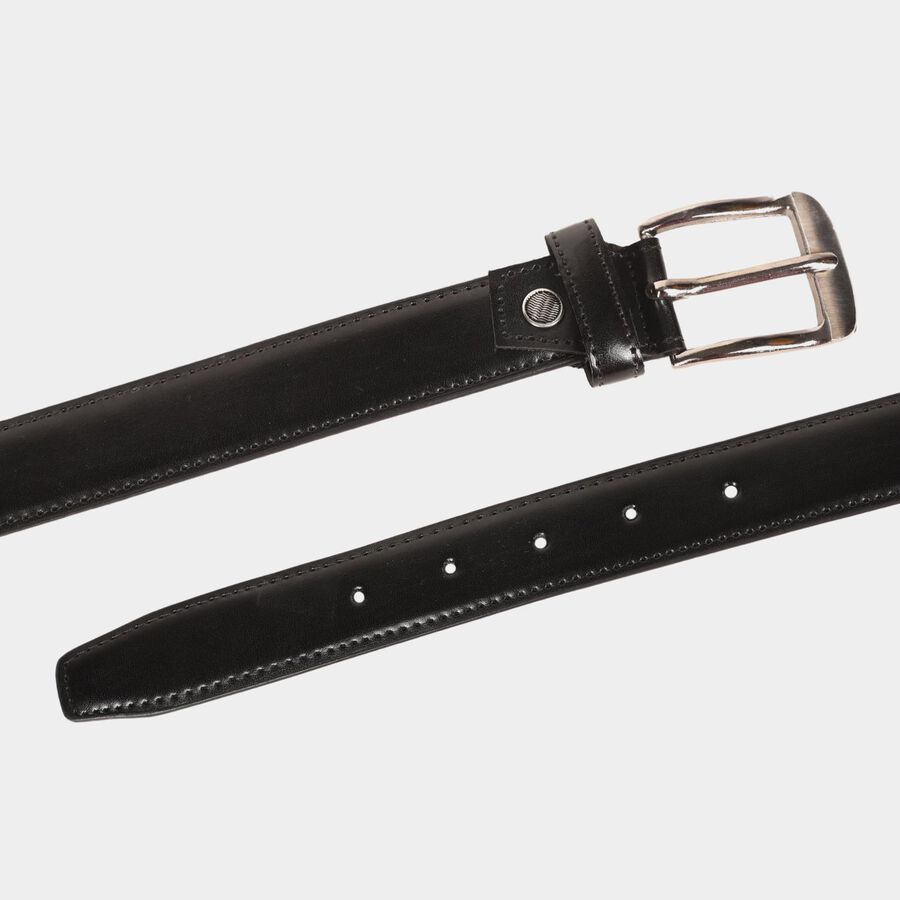Men's Black Polyurethane Formal Belt, , large image number null