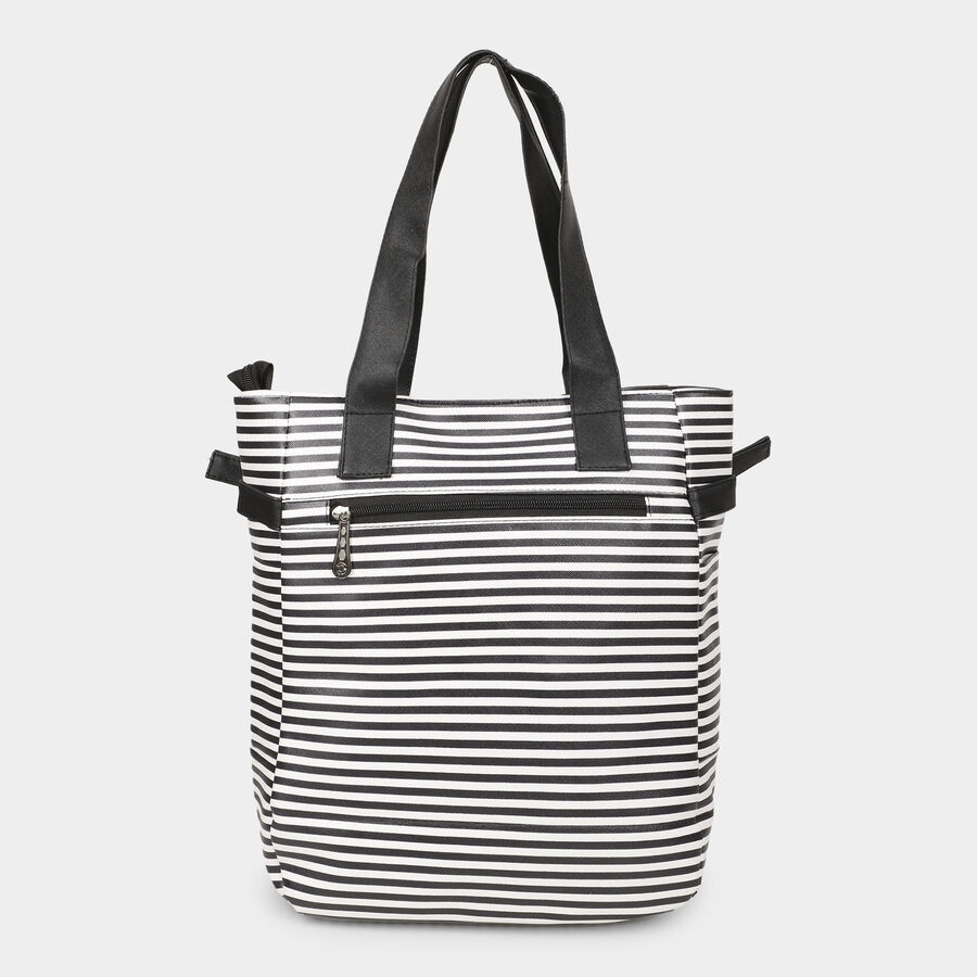Black Printed Tote Bag, , large image number null