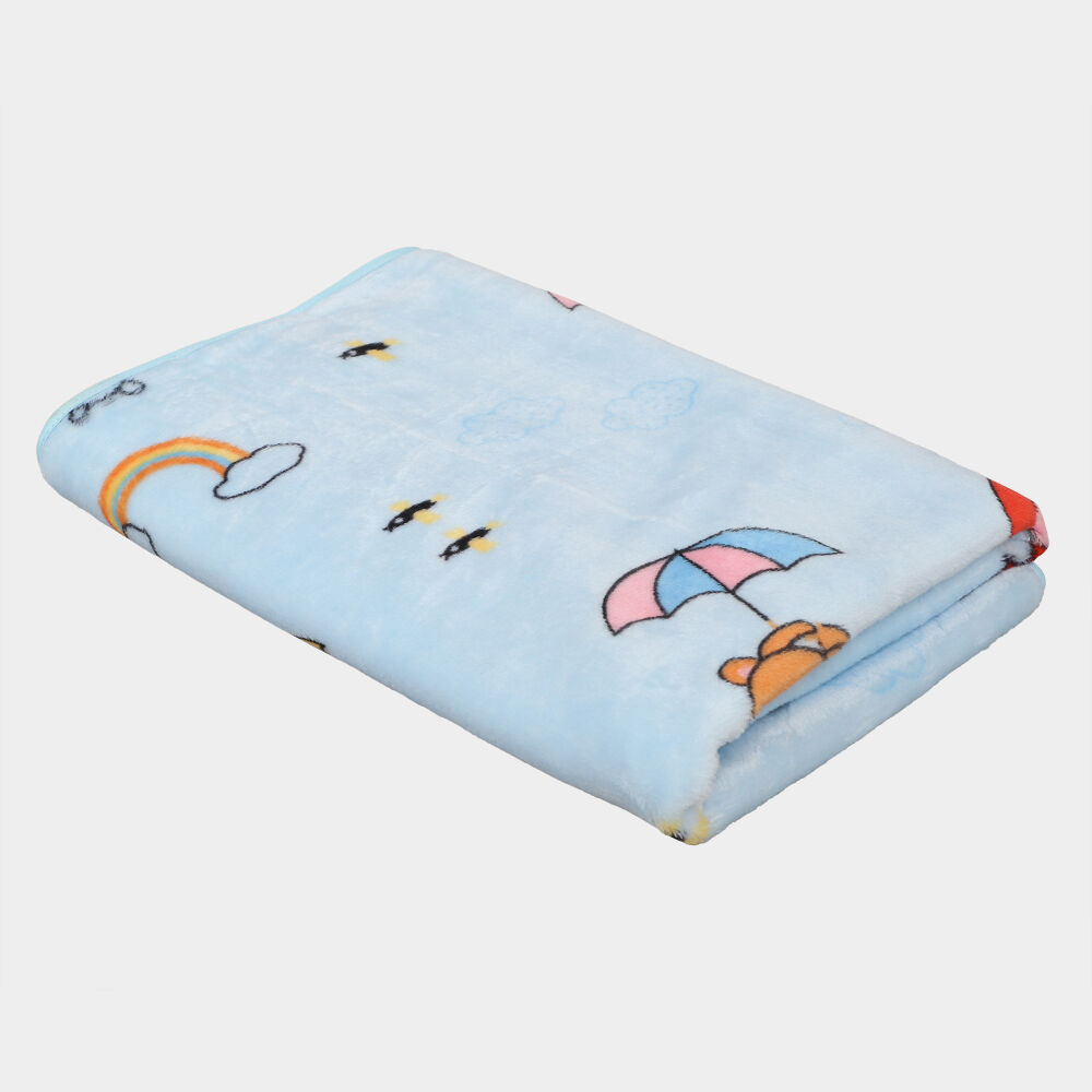 Home Beautiful                         Blue Polymide Baby Towel