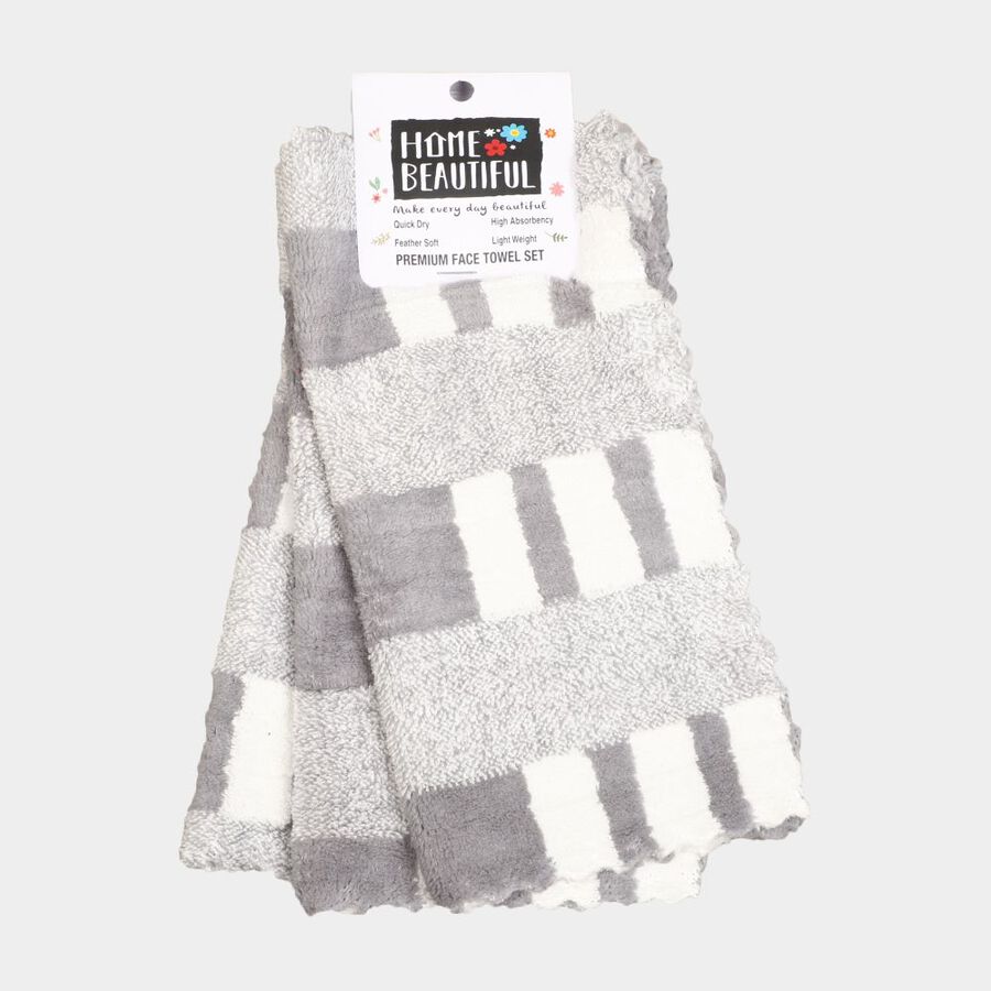 330 GSM Grey Microfiber Face Towel, , large image number null