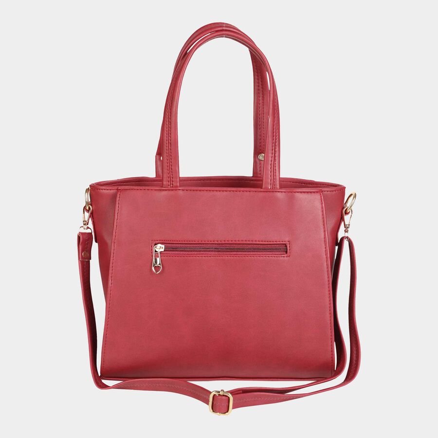 Women's Polyurethane Satchel, Quilted, Medium Size, , large image number null