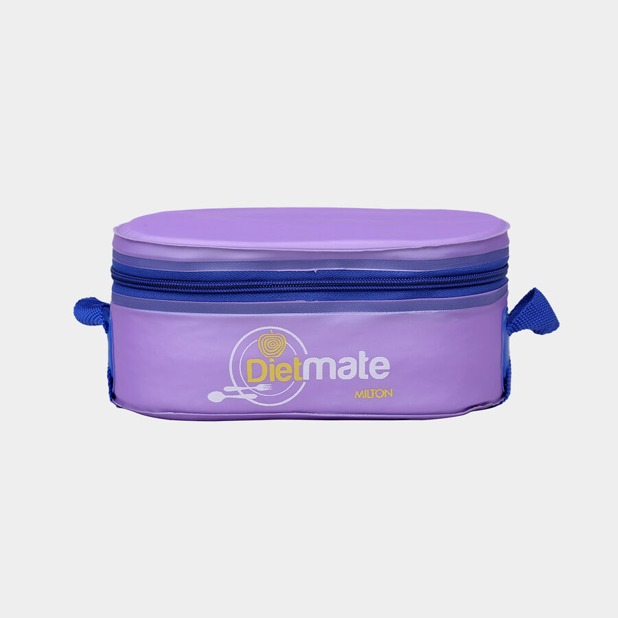 PlasticLunch Box,3 Containers With Bag, , large