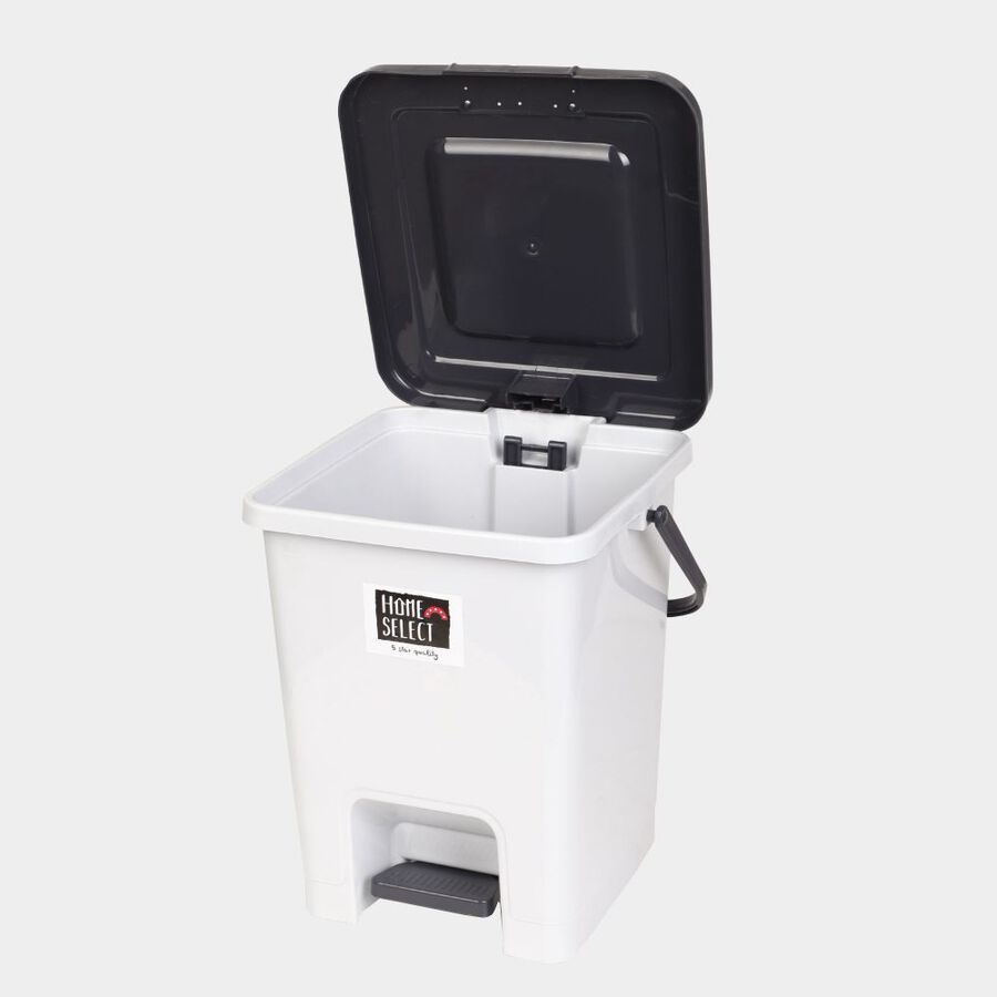 10 L Light Grey Plastic Dustbin, , large image number null