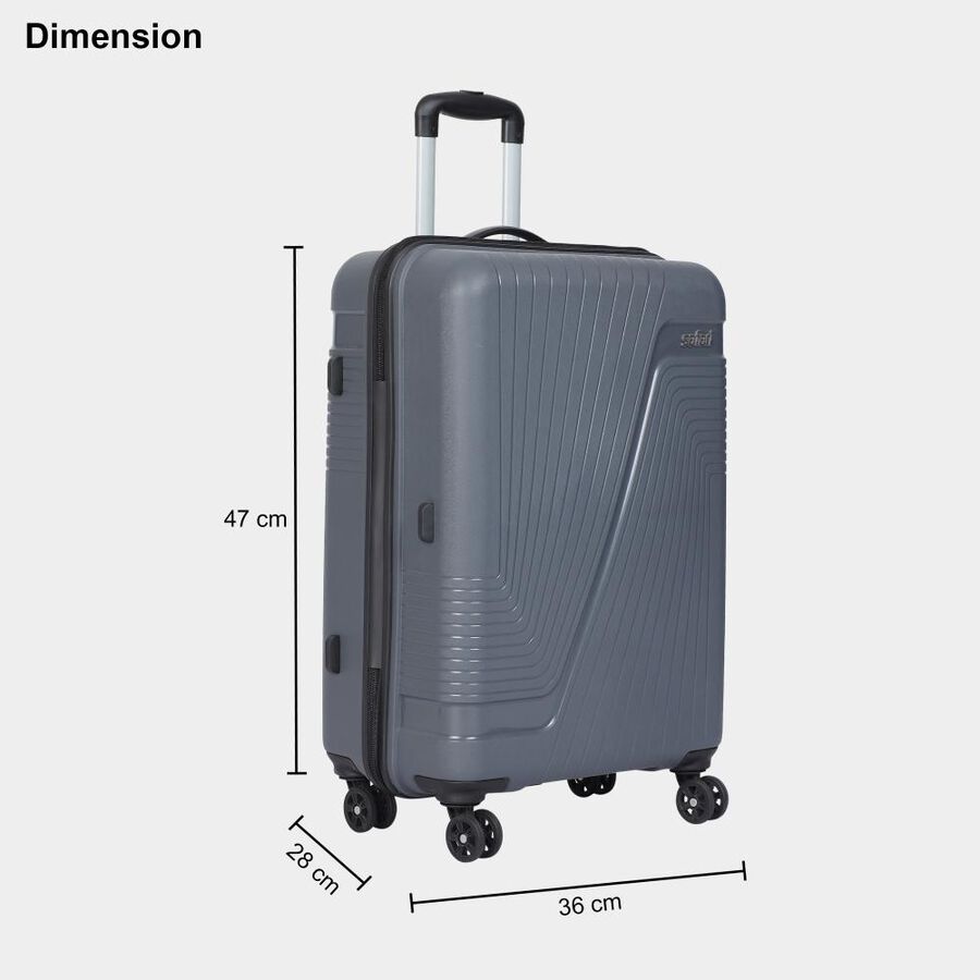 8-Wheel Polypropylene Hard Case Trolley, Medium, , large