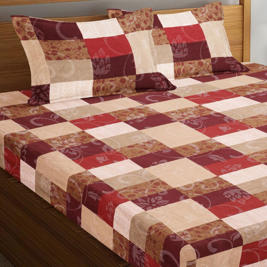 Red Microfiber Double Bedsheet, , large image number null